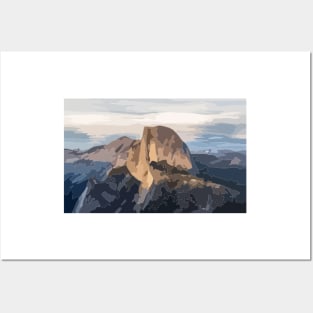 Half Dome Digital Painting Posters and Art